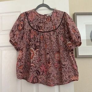 Madewell Pink Floral Blouse